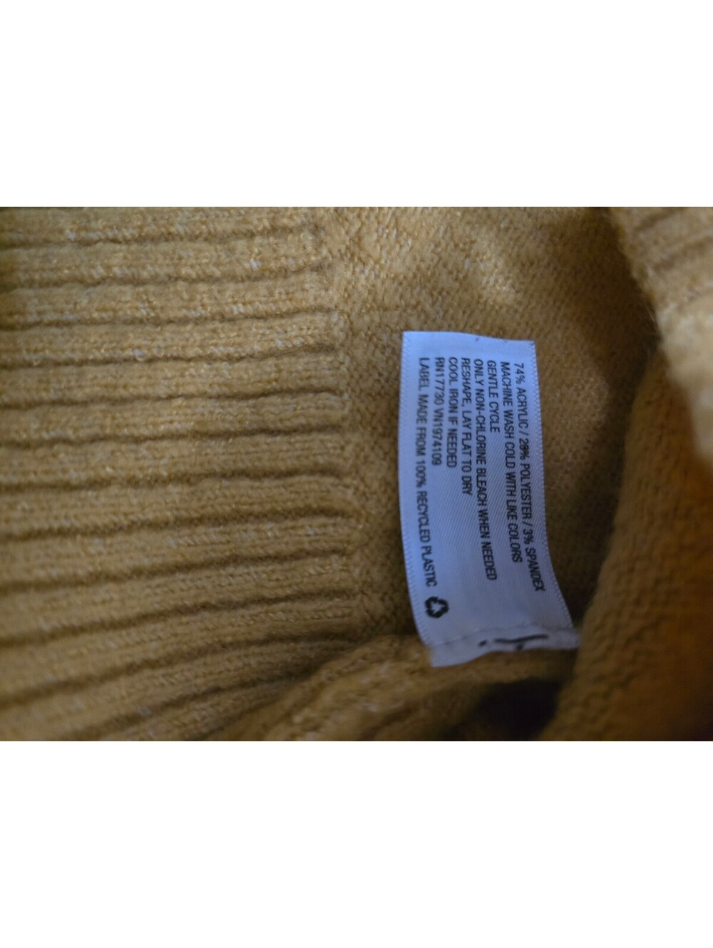 Wild Fable Mustard Yellow Mock Neck Balloon Sleeve Sweater - Picture 3 of 4